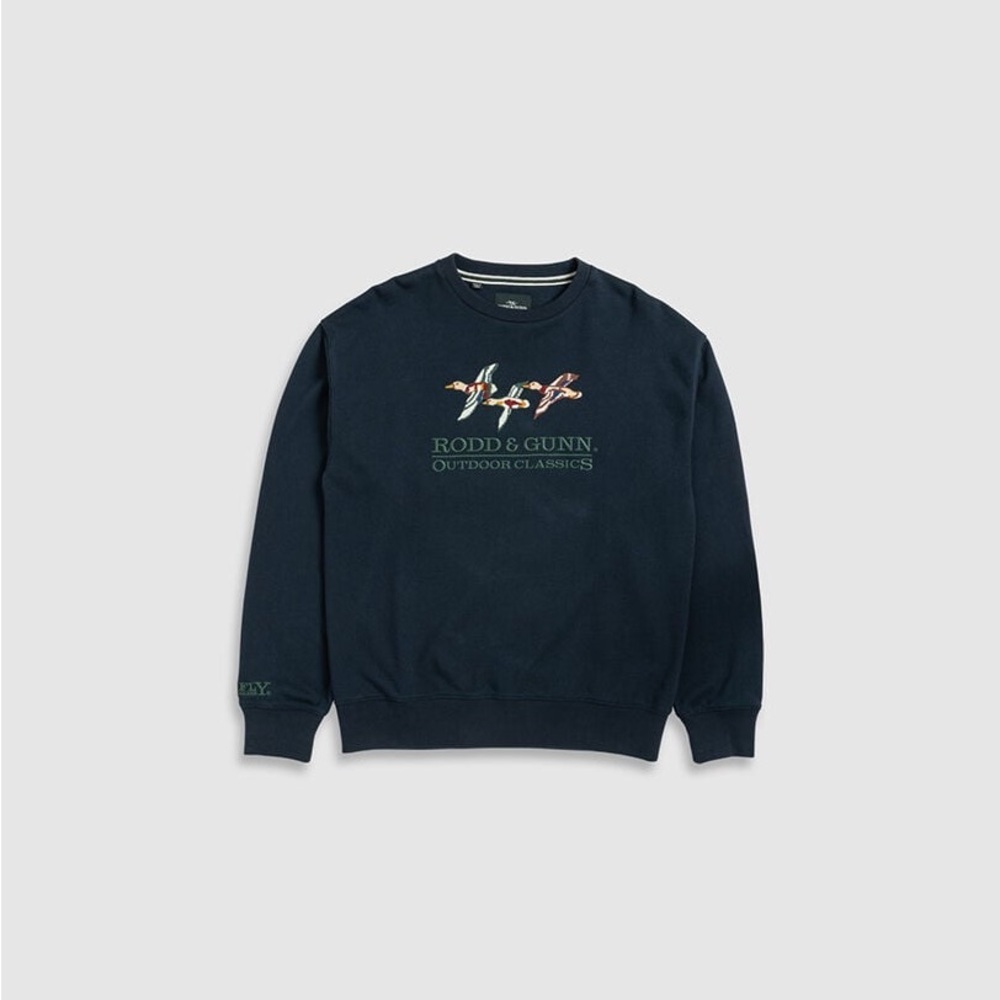 Rodd & Gunn Men's Mallard Dark Blue Crewneck Sweater Sweatshirt SZ M NWT - Picture 5 of 8